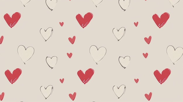 Photo seamless heart pattern background