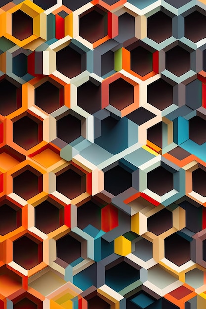 Seamless hexagons background