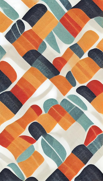 Seamless ikat pattern in Scandinavian style Minimalism autumnal colors for invitations and postal