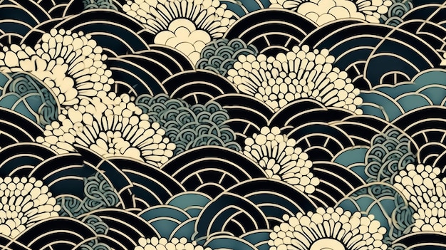 Seamless Intricate Japanese Traditional Pattern