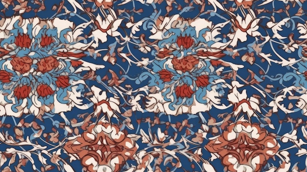 Seamless Intricate Repeating Turkish Pattern