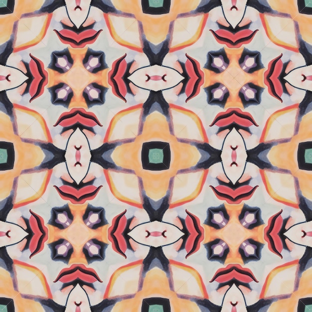 Seamless kaleidoscope pattern symmetrical background For eg fabric wallpaper wall decorations