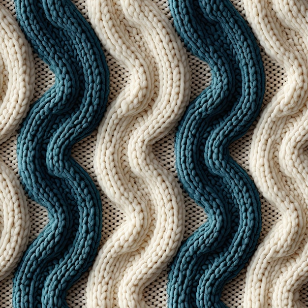 Seamless knitted fabric wool with a braiding pattern background