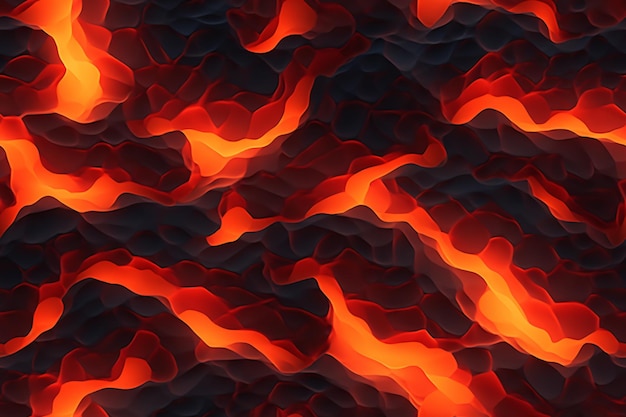 Seamless Lava Pattern Ai generative