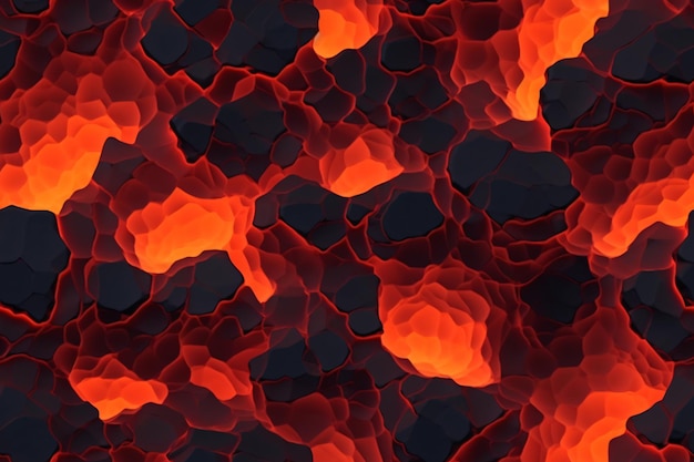 Seamless Lava Pattern Ai generative