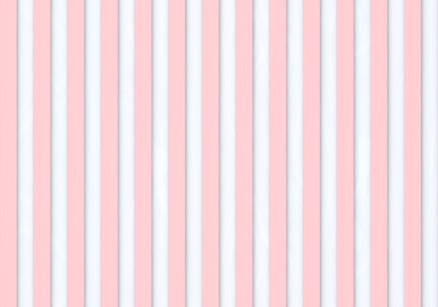 seamless modern sweet pastel pink color vertical wood panles row on white background.