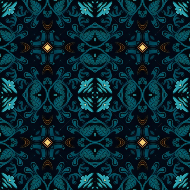 Seamless oriental pattern in the style of baroque