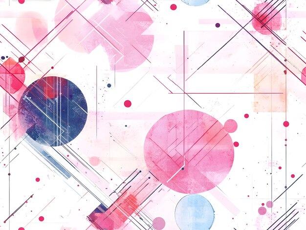 Seamless Patterm Background Abstract Geometric Watercolor Artwork