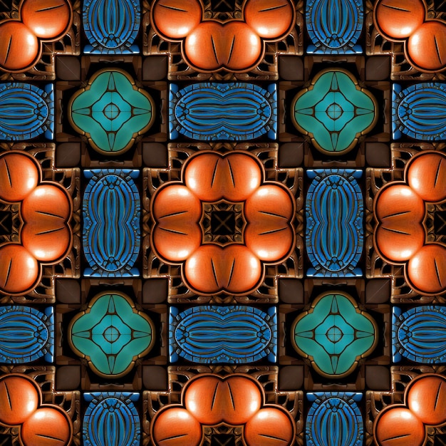 Seamless pattern Abstract kaleidoscope background Beautiful symmetrical pattern