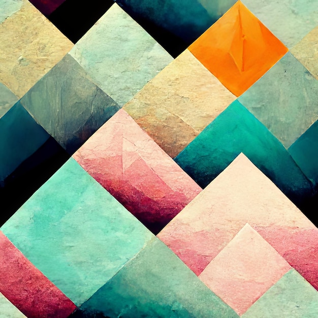 Seamless pattern abstract triangular shapes. AI generative.