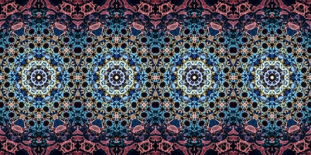 Seamless pattern banner Kaleidoscope texture