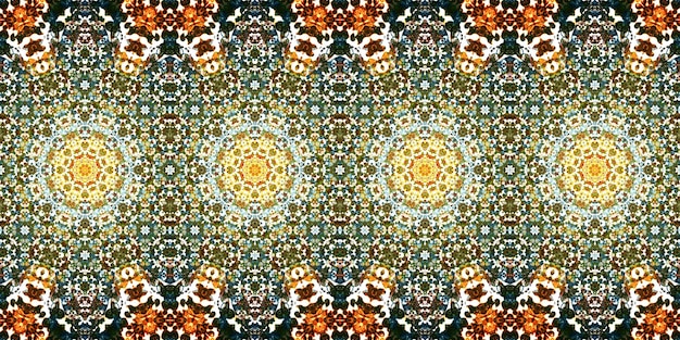 Seamless pattern banner Kaleidoscope texture