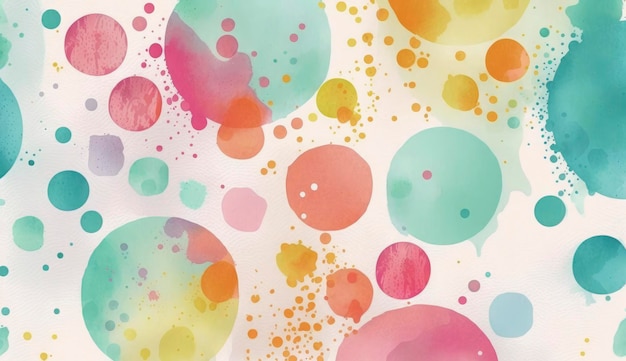 A seamless pattern featuring softly painted watercolor dots in various sizes in a peaceful and dreamy color palette Watercolor Dots Pattern Abstract Art watercolor pattern Generate Ai