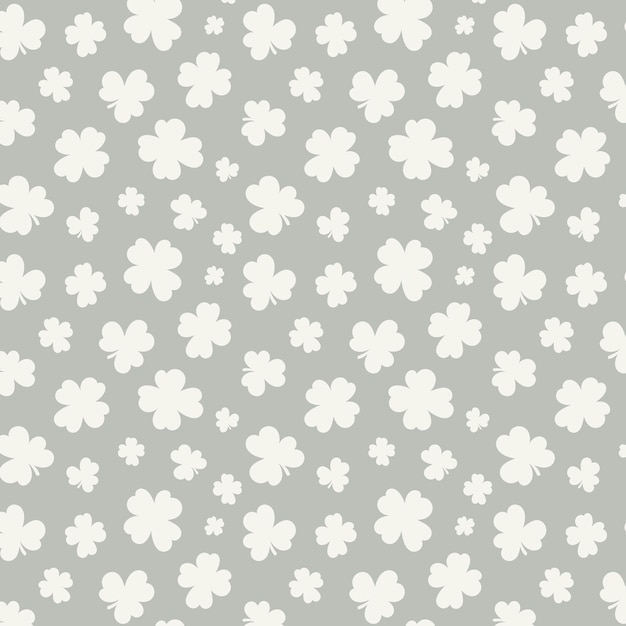 Seamless pattern four leaf clover for good luck