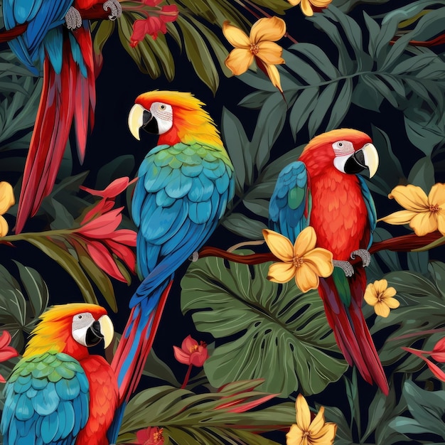 Seamless Pattern Parrot