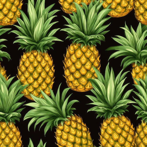 Seamless Pattern of Pineapple