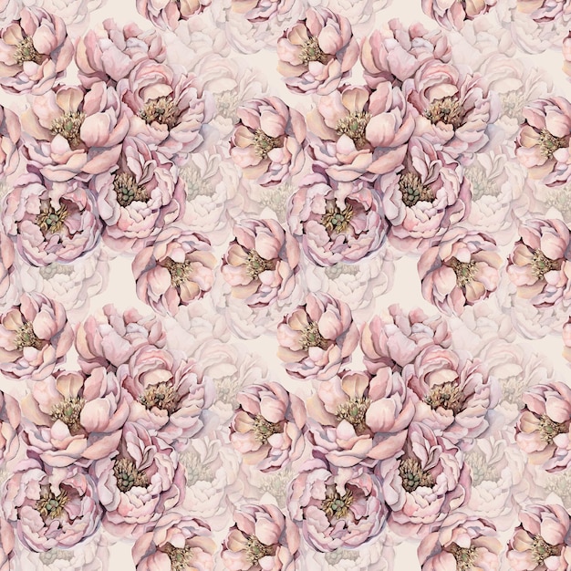 A seamless pattern of pink flowers with the word magnolia on the bottom.