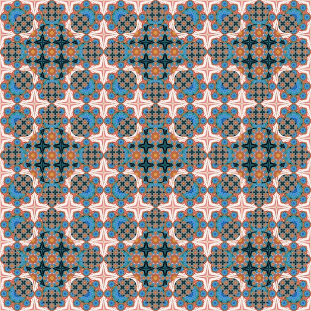 Seamless pattern Small pattern of geometric flowers Patterns for fabric and clothing