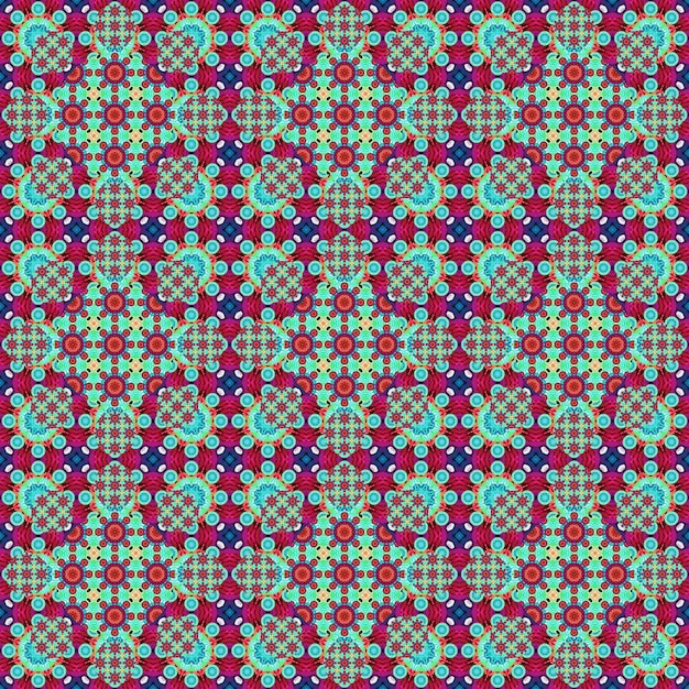 Seamless pattern Small pattern of geometric flowers Patterns for fabric and clothing