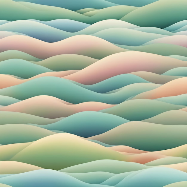 seamless pattern smooth impression rolling hills digitally