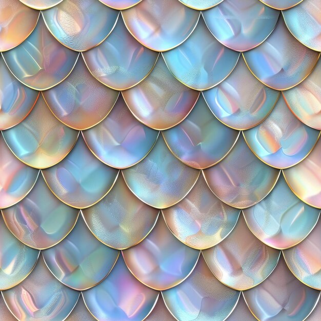 Photo seamless pattern of smooth iridescent scales