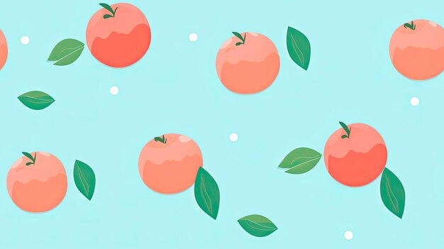 seamless pattern of sweet peaches backgrounds illustrations