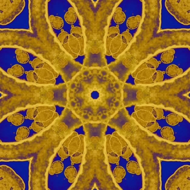 Seamless pattern Ukrainian pattern Blue yellow