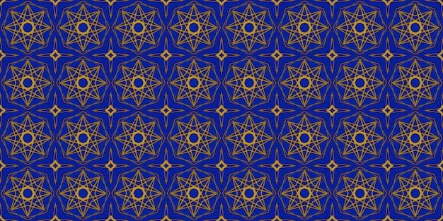 Seamless pattern Ukrainian pattern Blue yellow