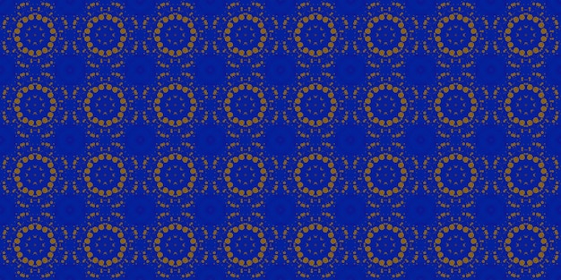 Seamless pattern Ukrainian pattern Blue yellow