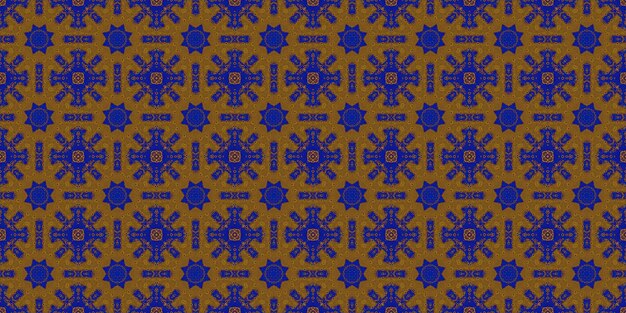 Seamless pattern Ukrainian pattern Blue yellow