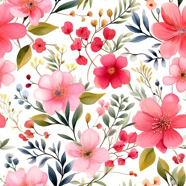 seamless pattern watercolor brush style