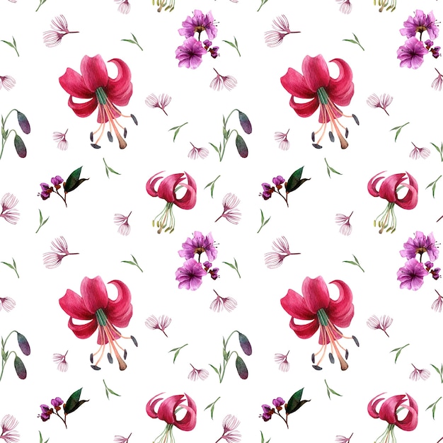 seamless pattern watercolor template