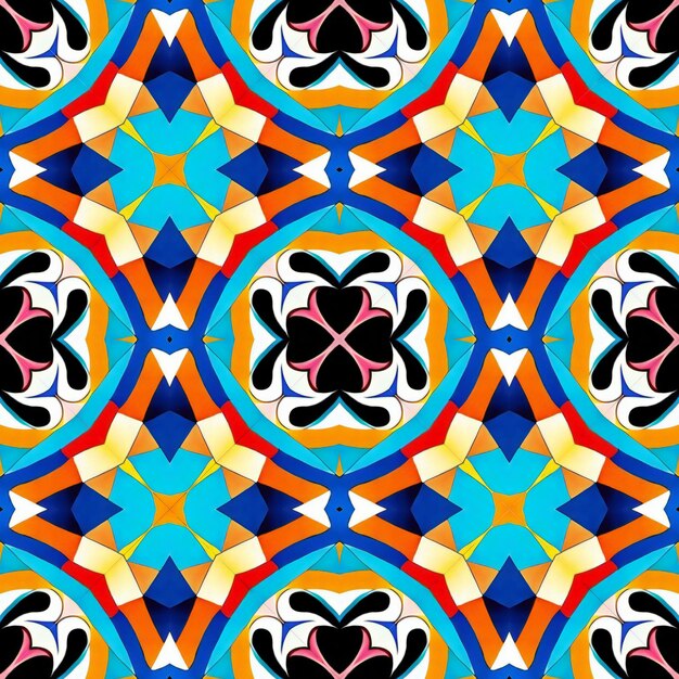 Seamless pattern with abstract geometric ornament