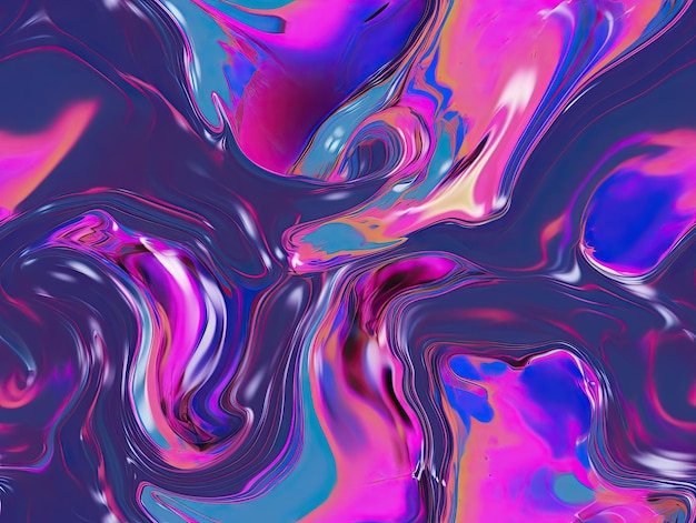 Seamless pattern with abstract holographic liquid wallpaper background design Generative AI