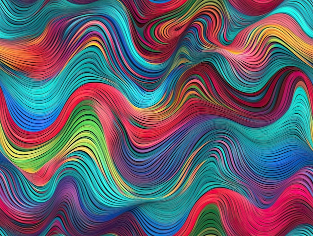 Seamless pattern with abstract Rainbow paint wallpaper background design Generative AIxA