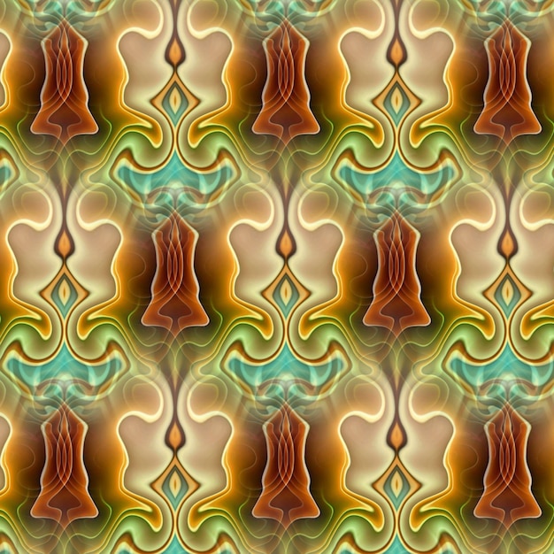 A seamless pattern with abstract shapes and colors.