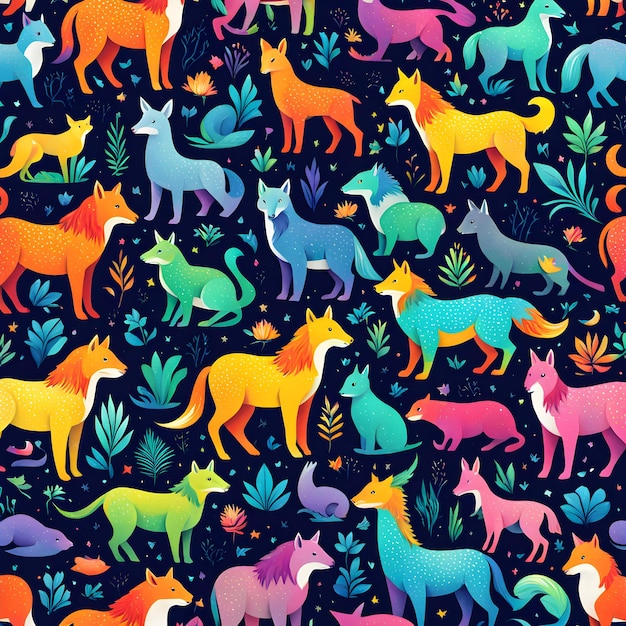 seamless pattern with animals