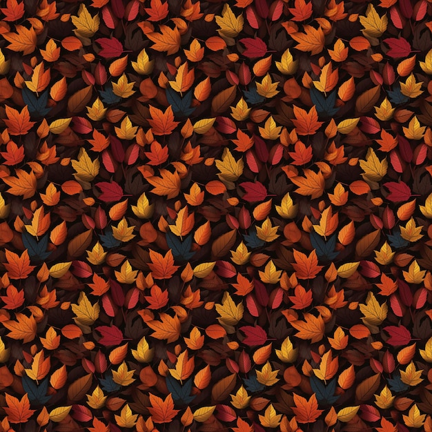 Photo seamless pattern with autumn leaves