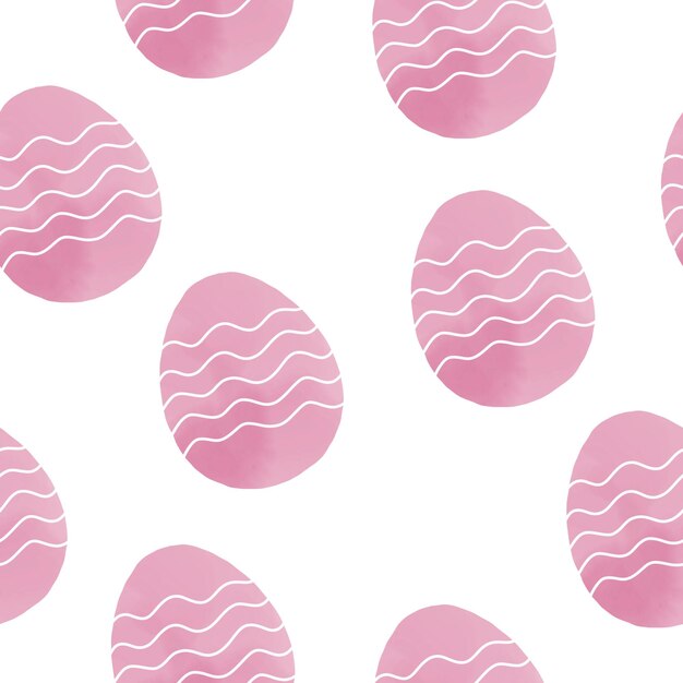 Photo seamless pattern with easter eggs hand drawn illustration in watercolor style