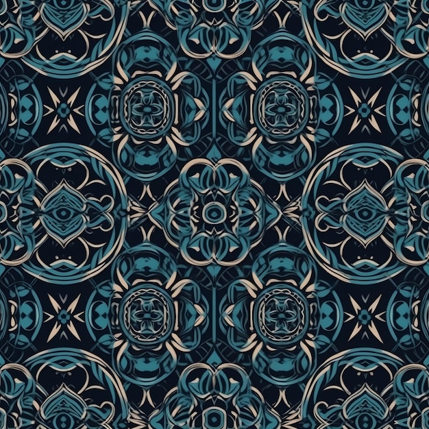 Seamless pattern with a floral ornament.