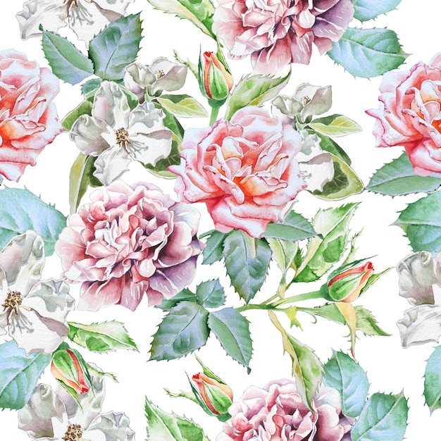 Seamless pattern with flowers