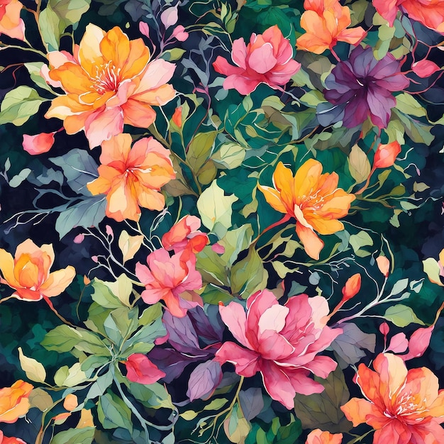 seamless pattern with flowers