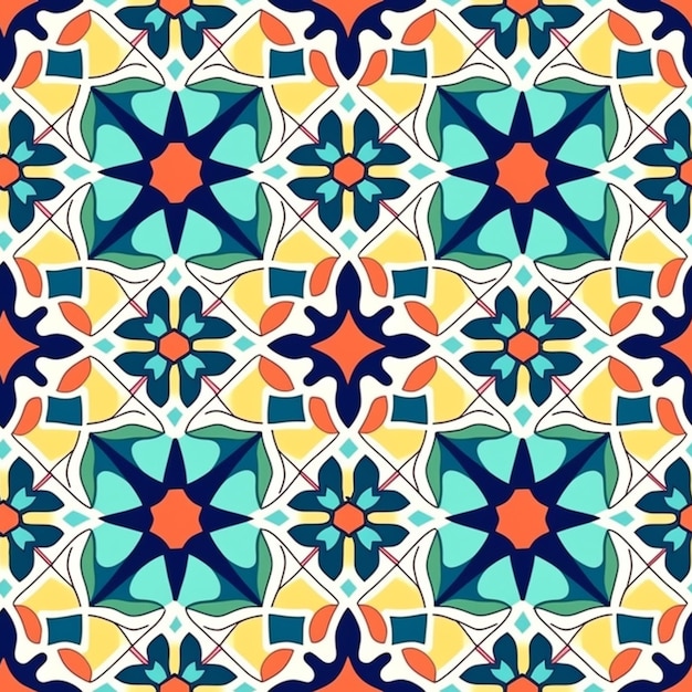 A seamless pattern with a geometric design.