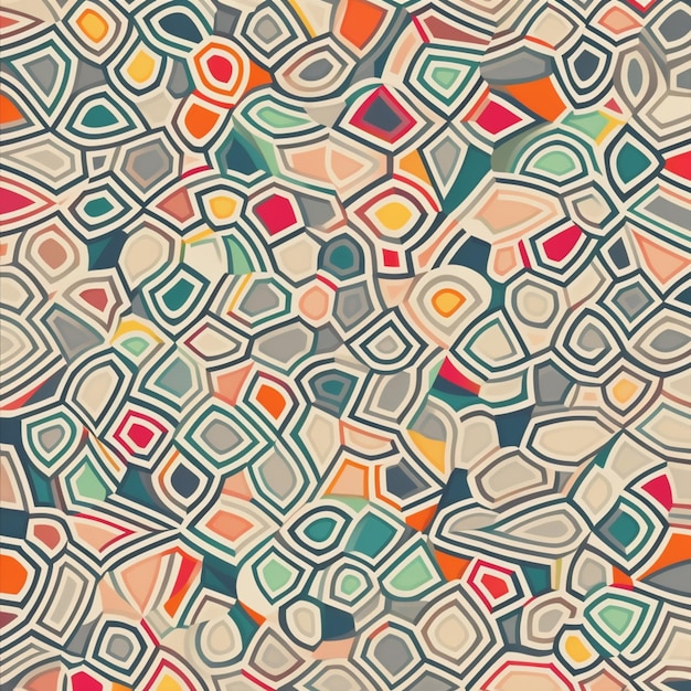 A seamless pattern with geometric shapes.