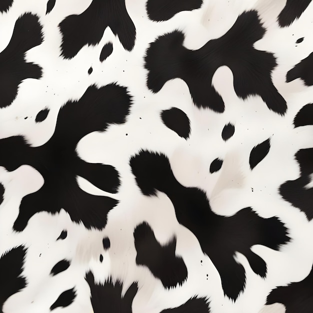 Photo a seamless pattern with irregular black spots randomly distributed on a white background resembling