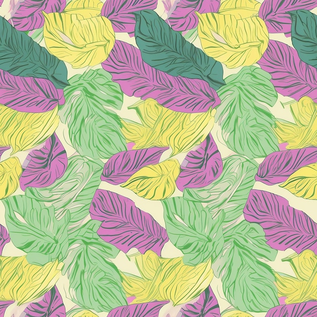 A seamless pattern with leaves and the word " leaf " on the bottom.