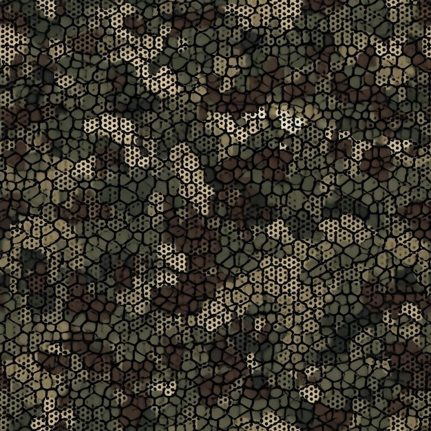 Seamless pattern with military camouflage fabric texture wallpaper background design Generative AI