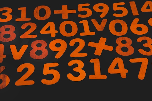 Seamless pattern with numbers.