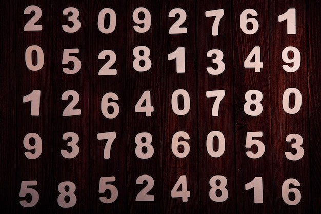 Seamless pattern with numbers