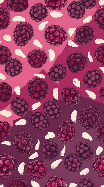 Photo seamless pattern with raspberry berries abstract background raspberry pattern for package design